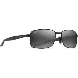 Maui Jim Shoal Men's Sunglasses - Black Acetate Frame, Black Polarized Lenses (Super Thin Glass Plus), 57/17/135, Model 797-2M