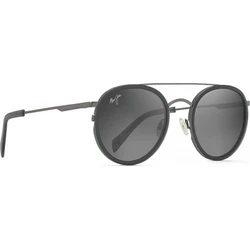 Maui Jim Even Keel Men's Sunglasses Black Metal Frame Black Polarized Mirror Lens GS534-02D