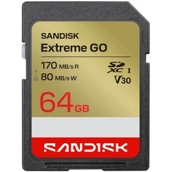 SanDisk Extreme SD UHS-I 64GB 170MB/s (ανάγνωση) / 80MB/s (εγγραφή)