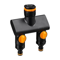 Fiskars Double Comfort On/Off Splitter - Double Tap Connector with On/Off Valves
