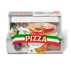 Melissa Doug Wooden Pretend Play Pizza Counter Playset