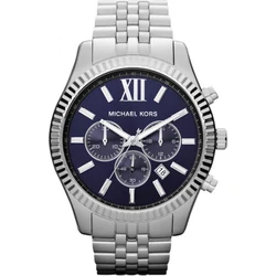 Michael Kors Women's Quartz Chronograph Watch MK5708 39mm Silver Stainless Steel Bracelet Black Dial