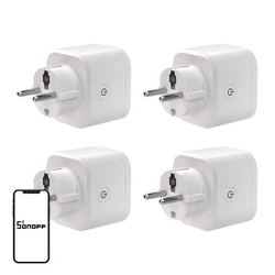 Sonoff Επιτοίχιος Διακόπτης Τοίχου Wi‑Fi S61s Matter Μονός με Πλαίσιο Aller‑Retour - 4 τεμάχια