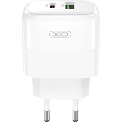 XO Φορτιστής Ταξιδιού PD20W QC18W USB A USB C Λευκός