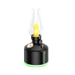 XO Night Light Oil Lamp Style Humidifier Black