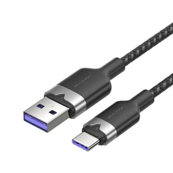 VENTION USB A to USB C Cable 6A 2m Black Aluminum Alloy Type CTOBH