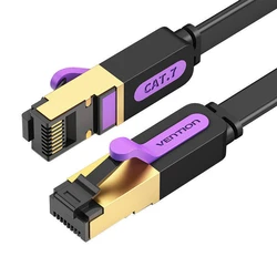 VENTION Flat Cat 7 Patch Cable 1M Black ICABF VENICABF