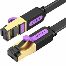 Network Cable VENTION Flat Cat 7 Patch Cable 1 5M Black ICABG VENICABG