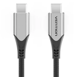 USB C Cable Vention Cotton Braided USB C to USB C 3 1 1m Gray