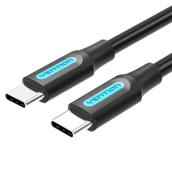USB Cables Vention USB 2.0 C Male to Male Cable 2M Black PVC Type COSBH VENCOSBH