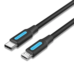 USB Cables VENTION USB 2.0 C Male to Micro-B Male 2A Cable 1.5M Black