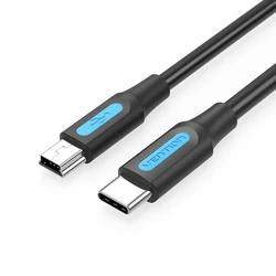 USB Cable VENTION USB 2.0 C Male to Mini B Male 2A Cable 1.5M Black