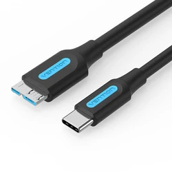 VENTION USB 3 0 C Male to Micro B Male 2A Cable 0 5M Black CQABD VENCQABD
