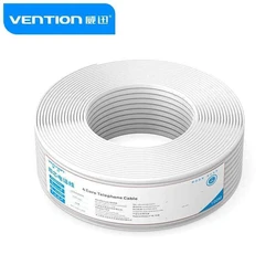 VENTION Flat 4-Core Telephone RJ11 Cable 100m White IQAWAD
