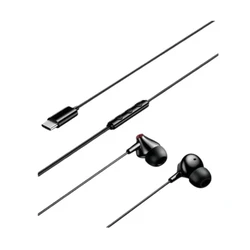 Default Vention Echo Lite USB C In Ear Wired Headphones with DAC Adapter Black GBBBAV