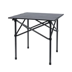 Τραπέζι Αλουμινίου για Camping Πτυσσόμενο 50x55x50cm Μαύρο 110269