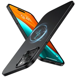 Θήκη Torras Originfit-mag Πλάστικη/Σιλικόνης Μαύρη για iPhone 15 (Συμβατή με MagSafe)