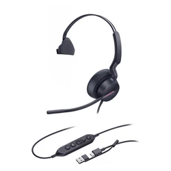 Yealink Headset UH46 Mono USB‑C/Α – Επαγγελματικό ενσύρματο μονοφωνικό ακουστικό με μικρόφωνο