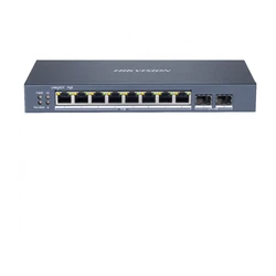 Hikvision DS-3E1510P-SI Managed L2 PoE+ Switch with 8 x Gigabit (1 Gbps) Ethernet Ports and 1 SFP Port