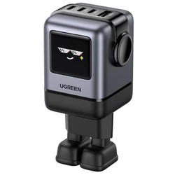 Ugreen Uno X688 100W 4-θ. Φορτιστής GaN (3x USB-C, 1x USB-A) με TFT οθόνη - Groovy Robot