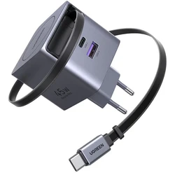 Ugreen Φορτιστής με Θύρα USB-A και Θύρα USB-C και Καλώδιο USB-C 45W
