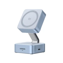 Ugreen MagFlow W752 2-σε-1 Μαγνητικός Ασύρματος Φορτιστής 25W Qi2, Πτυσσόμενος & Συμπαγής για iPhone