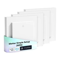 Meross Χωνευτός Διακόπτης Τοίχου Wi‑Fi για Ρολά MRS105MA‑EU (55×55 mm)