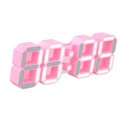 EDUP EH-LEDNI-B-1 3D LED Wall Clock 5.2" Mini Pink