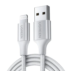 UGREEN Καλώδιο Lightning σε USB 2.4A US199 1.5m ασημί 60162