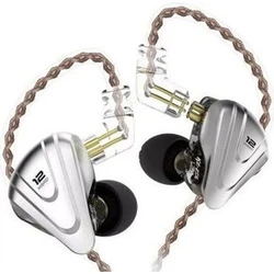 KZ In-Ear Earphones Zar No Mic Silver (ZSX)