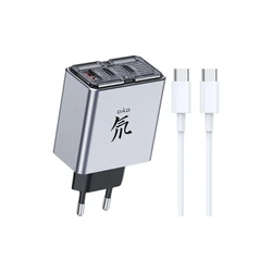 ZTE Φορτιστής Χωρίς Καλώδιο GaN 80W Power Delivery Γκρι (PA0214E)