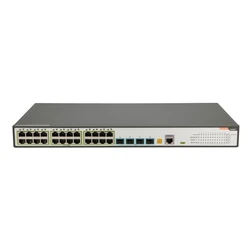 Fiberhome S4820-28T-X-PE-AC Managed L2/L3 PoE Switch - 24 x 1Gb RJ-45 + 4 x SFP+ (10G), 1U Rackmount, PoE+ 30W/port