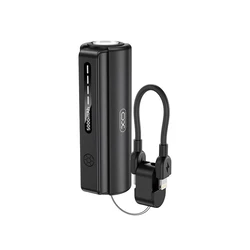 XO PR281 Mini Powerbank 5000mAh με Ενσωματωμένο Φακό και Καλώδιο Φόρτισης iP