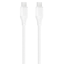 XO USB C to USB C Braided Data Cable 60W White