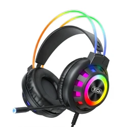 XO GE10 Gaming Ενσύρματα Ακουστικά RGB με Μικρόφωνο Μαύρα