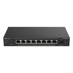 Ruijie RG-ES209MG-P Managed L2 PoE+ Switch — 8 x RJ-45 (2.5G/1G/100Mbps), 1 x SFP+, 130W PoE Budget, Black