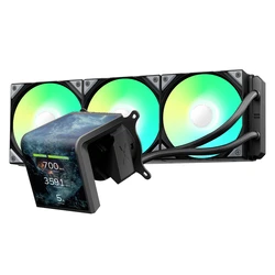 TRYX PANORAMA SE ARGB 360 Υδρόψυξη AIO CPU με 3x 120mm ανεμιστήρες και 3D AMOLED 6,5" - Μαύρο
