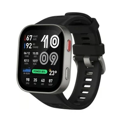 Amazfit Bip Max Aluminium 50mm Αδιάβροχο Smartwatch με παλμογράφο (Ασημί)