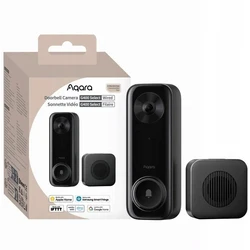 Aqara Σετ Θυροτηλεόρασης Wi‑Fi VDBG400 Μαύρο (Συμβατό με Alexa, Google Home, Apple HomeKit)