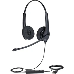Jabra BIZ 1500 USB Duo On-Ear Multimedia Headset with Microphone and USB-A