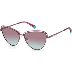 Polaroid Women's Sunglasses PLD4094/S LHF/JR - Burgundy Metal Frame, Purple Gradient Polarized Lens