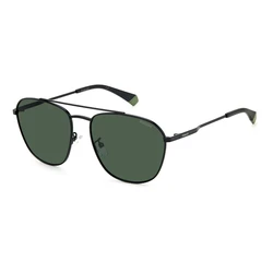 Polaroid Men's Sunglasses PLD4127/G/S 003UC — Black Metal Frame, Black Polarized Lens, 58/17/140