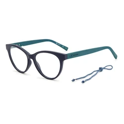 M Missoni Women's Eyeglass Frame MMI 0107 2ML (52/15/145) - Matte Teal Blue