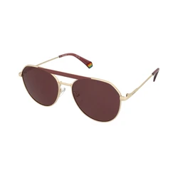 Polaroid Unisex Γυαλιά Ηλίου PLD6211/S/X S45 - Χρυσός Μεταλλικός Σκελετός, Καφέ Polarized Φακοί