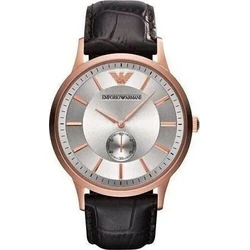 Emporio Armani Γυναικείο Ρολόι 33mm Μπαταρίας με Μαύρο Δερμάτινο Λουράκι AR9101L