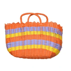 Monki Orange Fabric Beach Bag