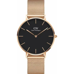 Daniel Wellington Petite Ashfield Γυναικείο Ρολόι 36mm Μπαταρίας με Ροζ Χρυσό Μεταλλικό Μπρασελέ