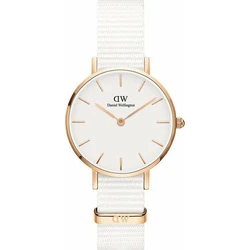 Daniel Wellington Petite Dover Women's 28mm Quartz Watch with White Leather Strap DW00100313