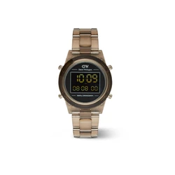Daniel Wellington Digital Unisex Watch 36 mm - DW00100761 - Brown Case & Bracelet, Black Dial