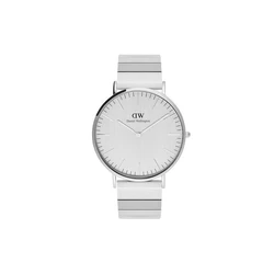Daniel Wellington Men's Battery Watch with Silver Metal Bracelet DW00100775